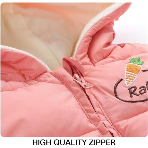 Baby Girls Snowsuit Winter Coat For Infant & Toddlers Warm Clothes NEW - Picture 6 of 7